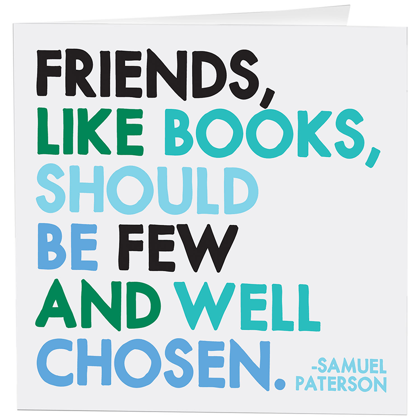Card - Friends, Like Books - Friendship - (Paterson)