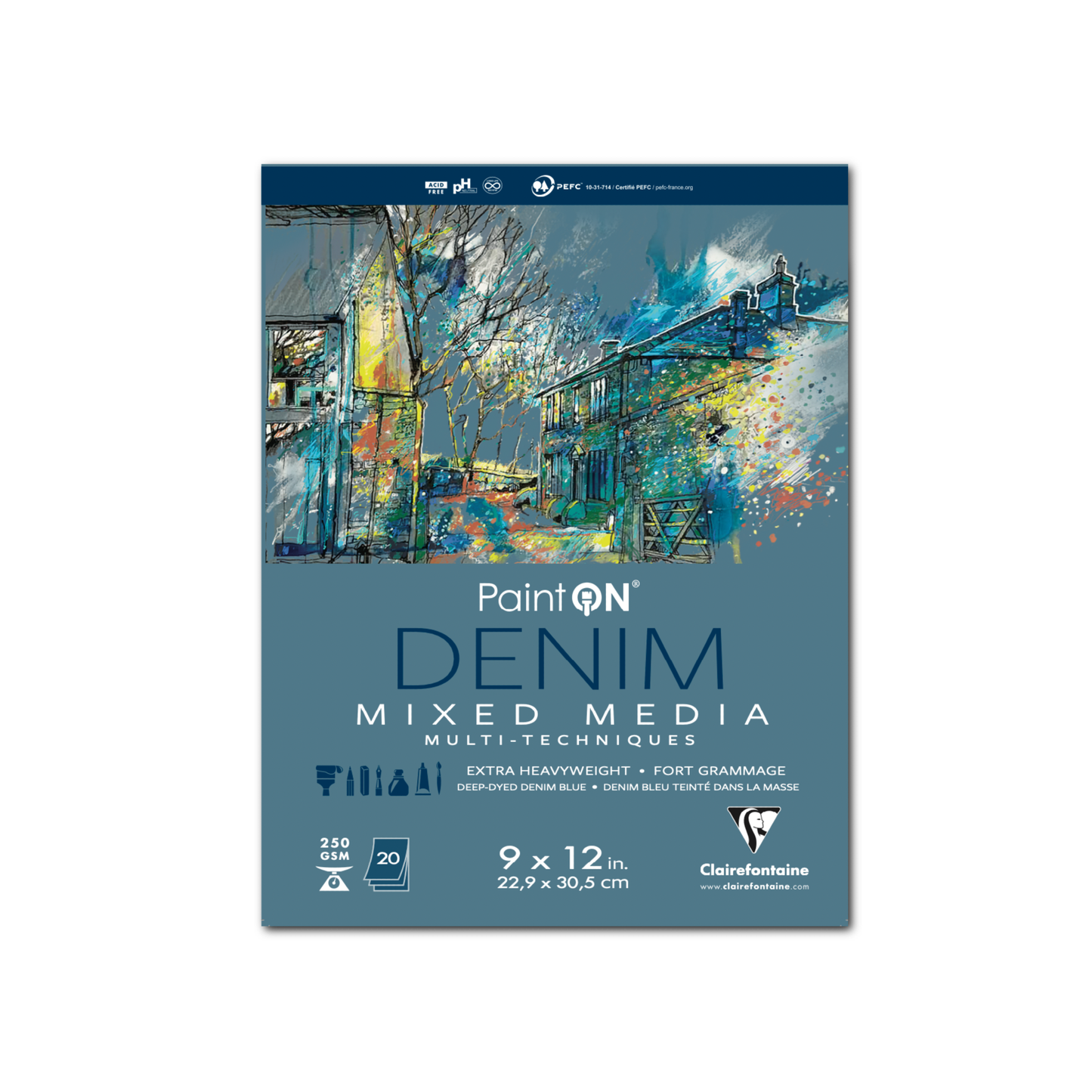 Art Supplies - Paint'on Mixed Media Pads - 250g - Six Colors - Three Sizes