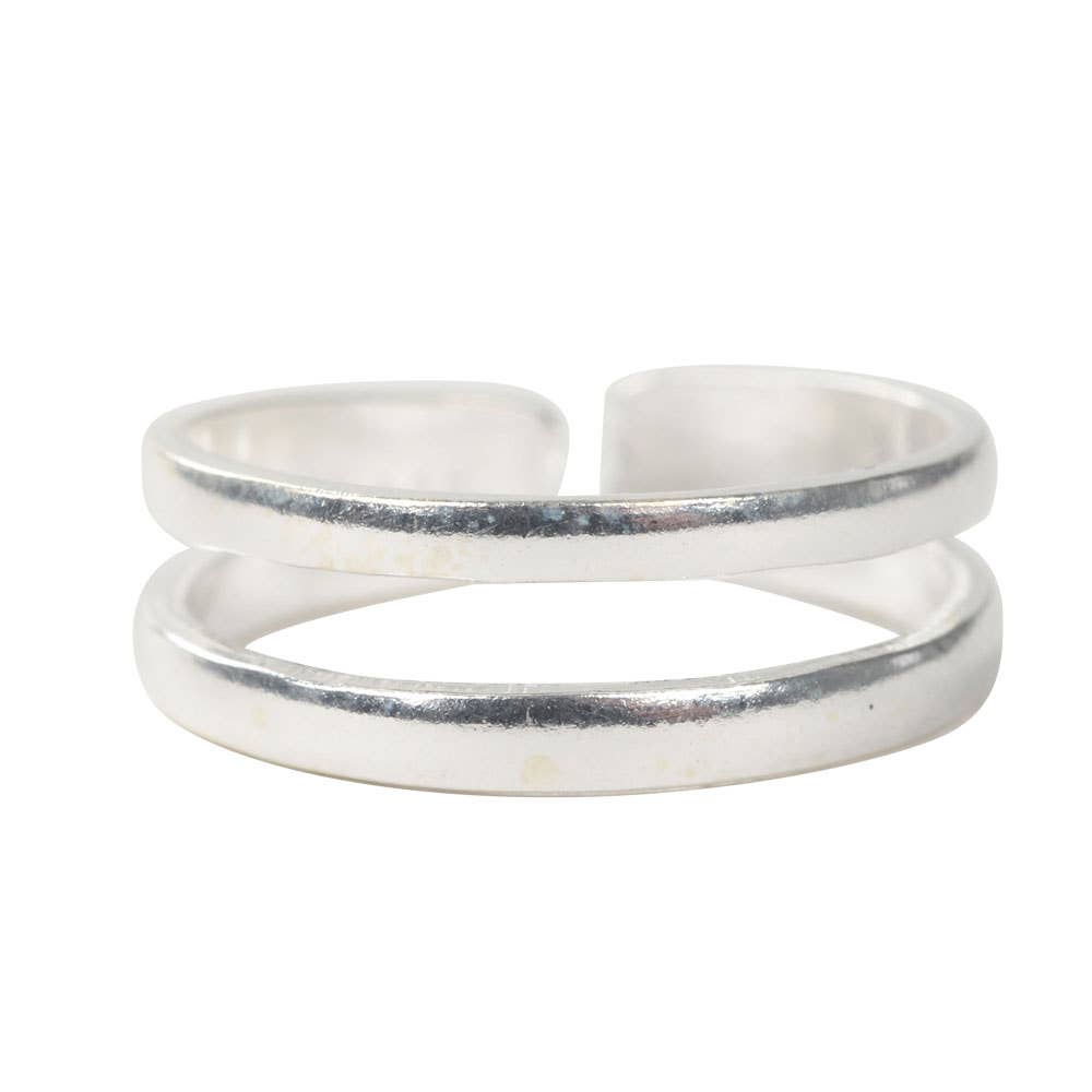 Toe Ring - Silver Double Plain