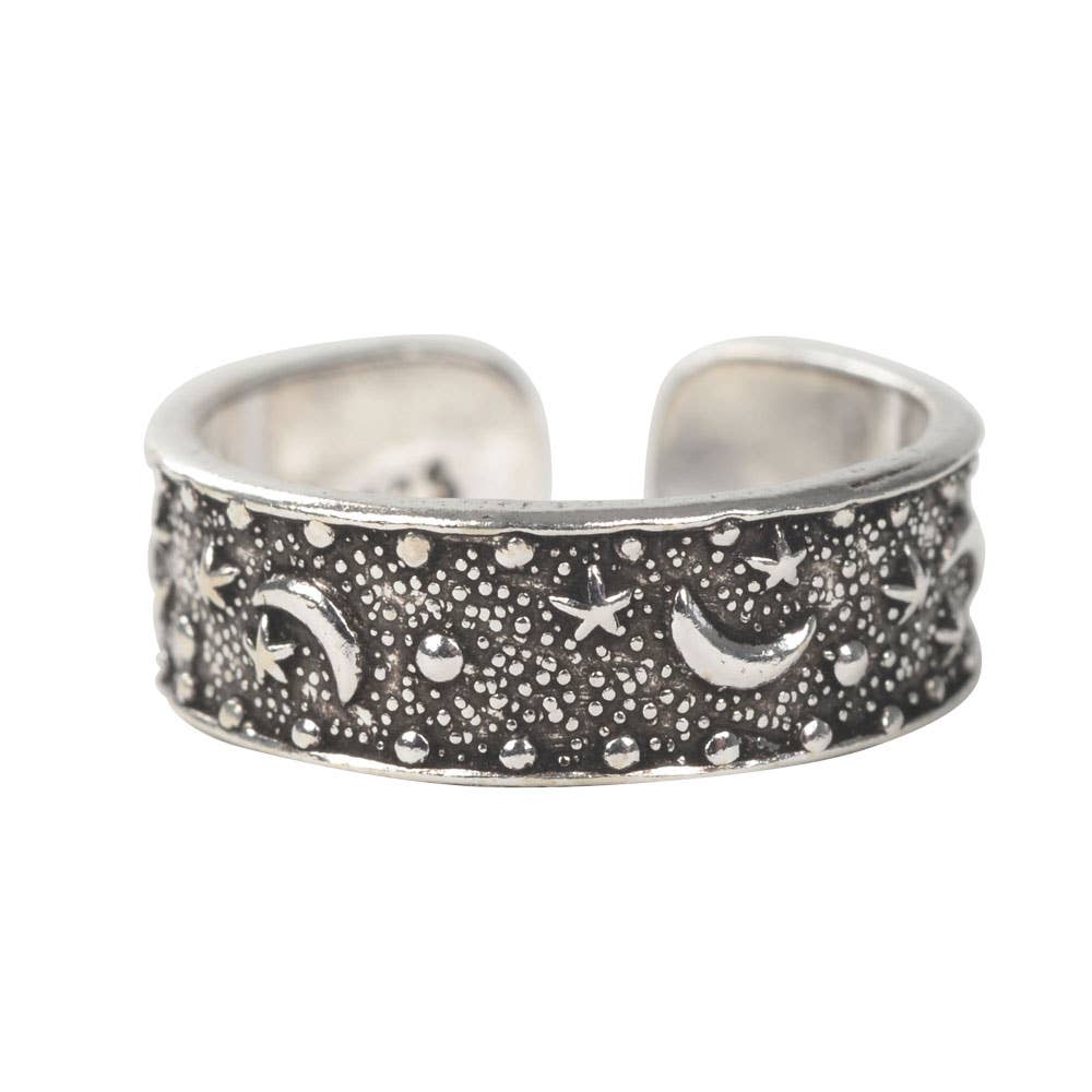 Toe Ring - Silver Moon/Stars