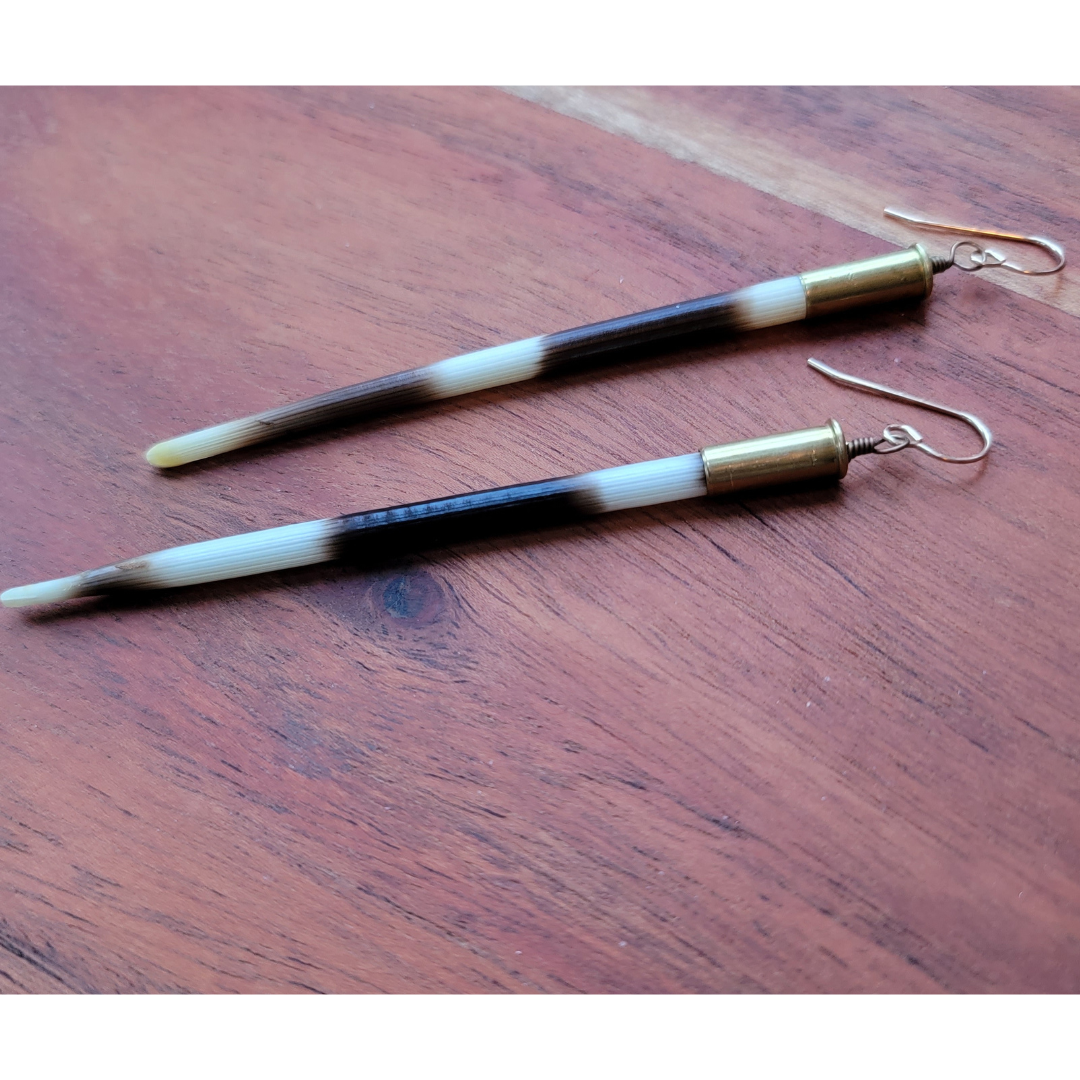 Earrings - Yellowstone Quill Bullet