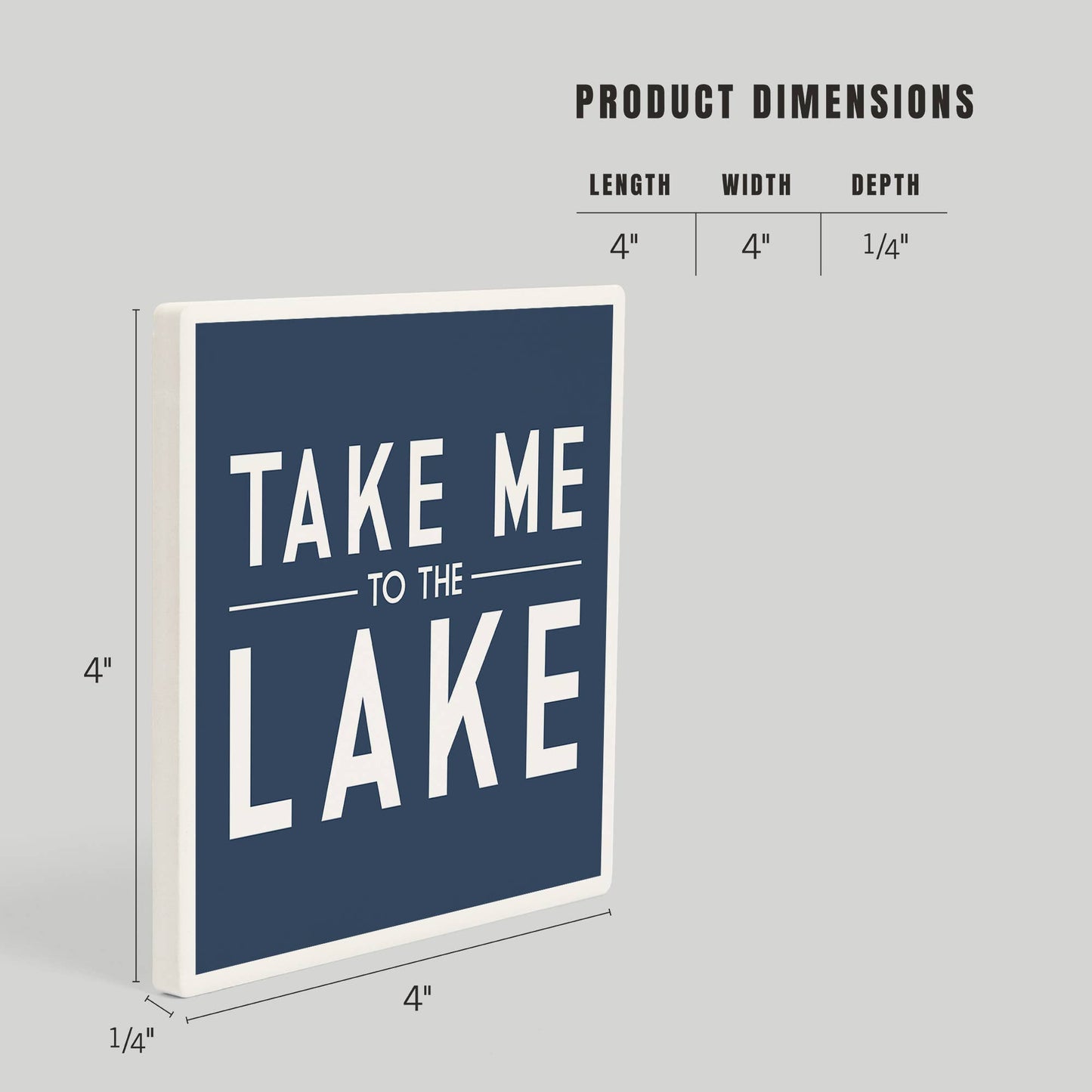 Coaster - Ceramic - Maine - Take Me to the Lake, Simply Said (Navy)