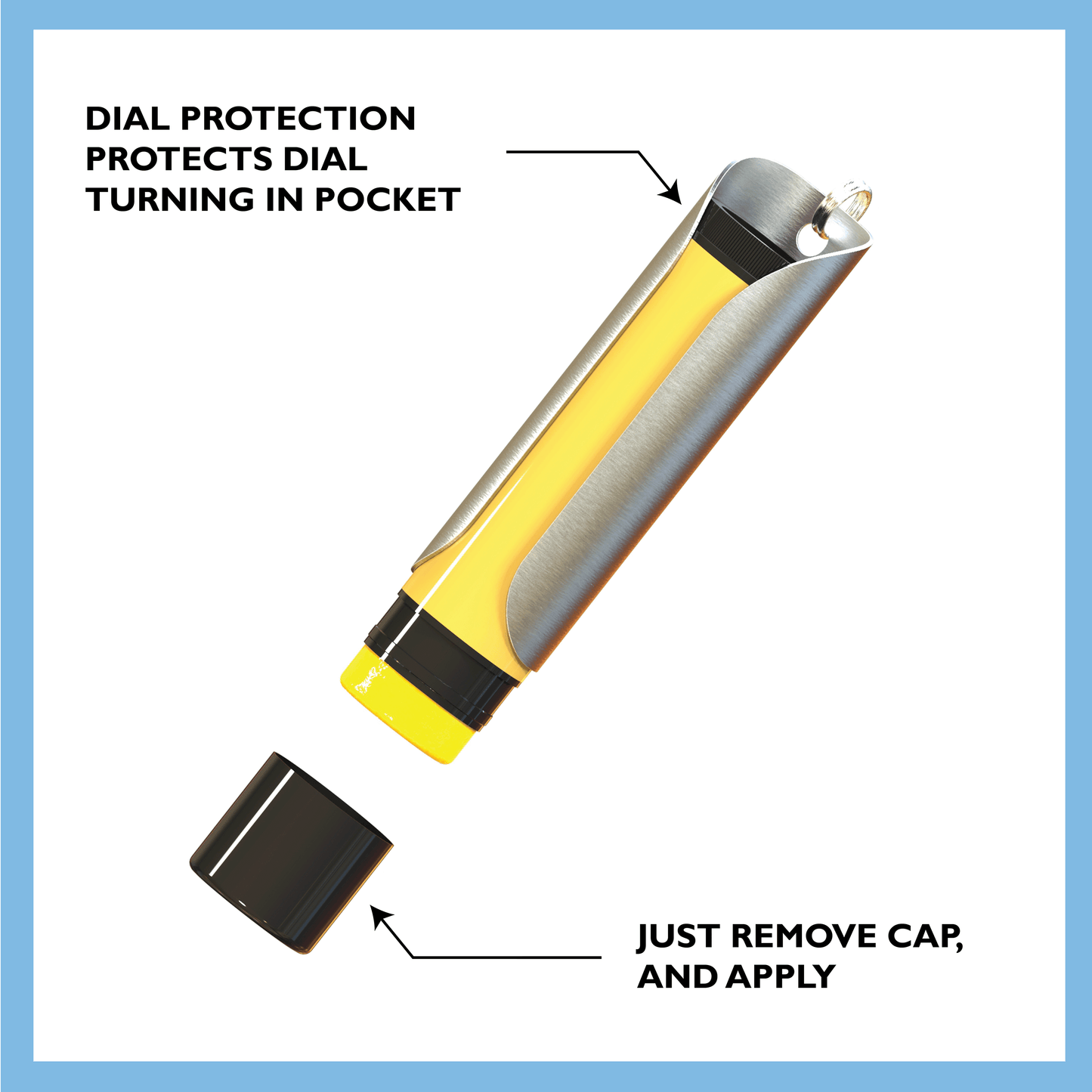 Laser Marked Lip balm Keychain USA Made from Stainless Steel