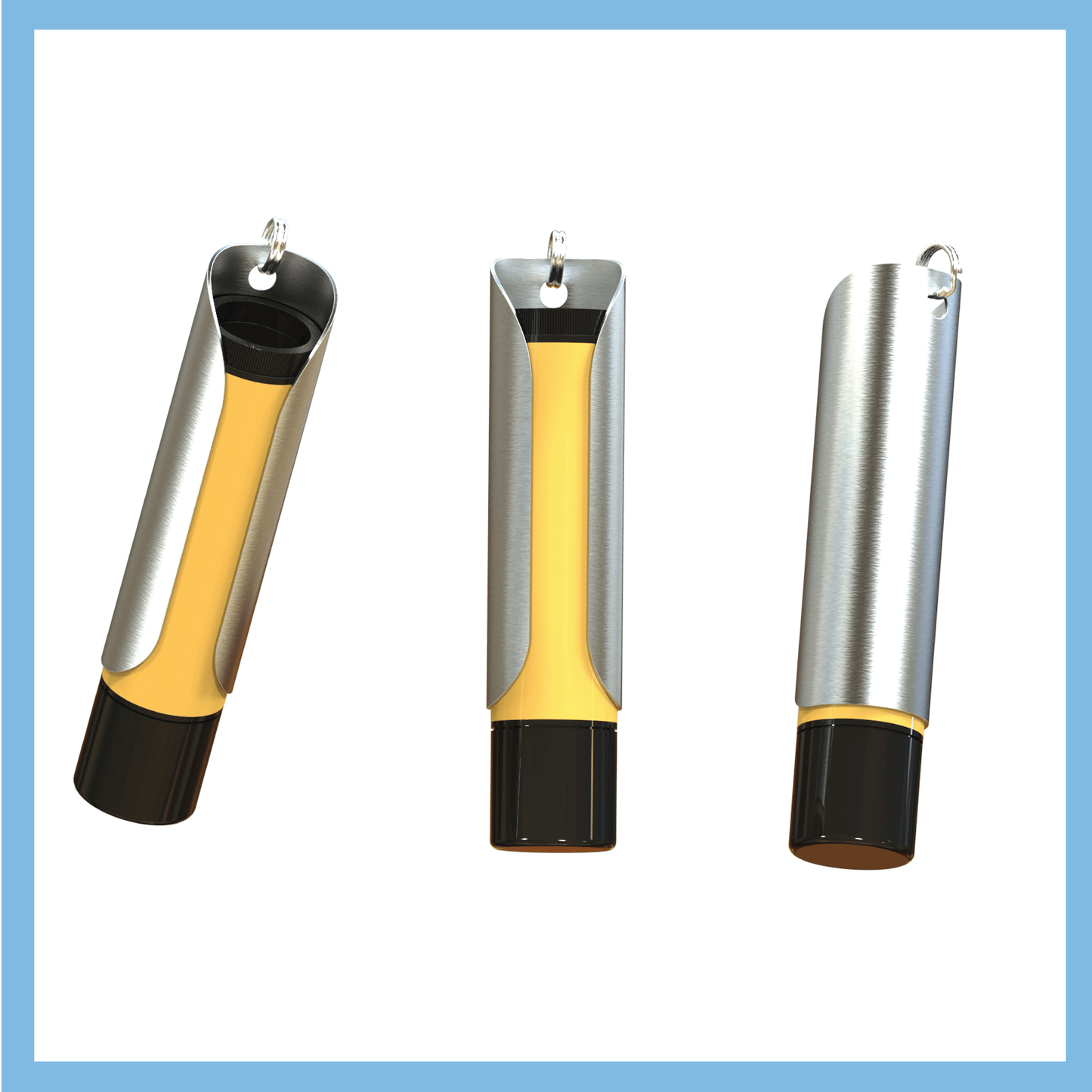 Laser Marked Lip balm Keychain USA Made from Stainless Steel