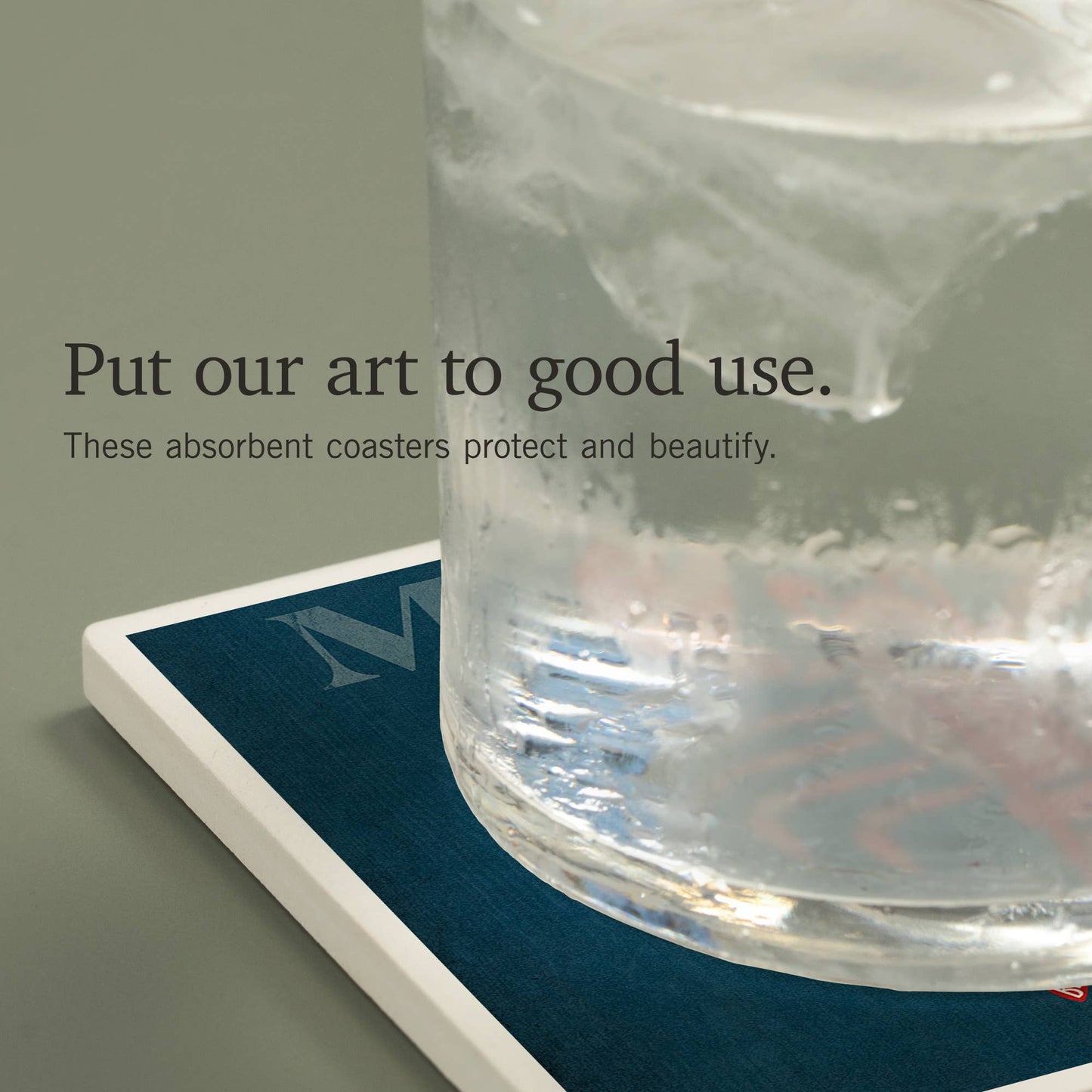 Coaster - Ceramic - Maine - Red Lobster Typography