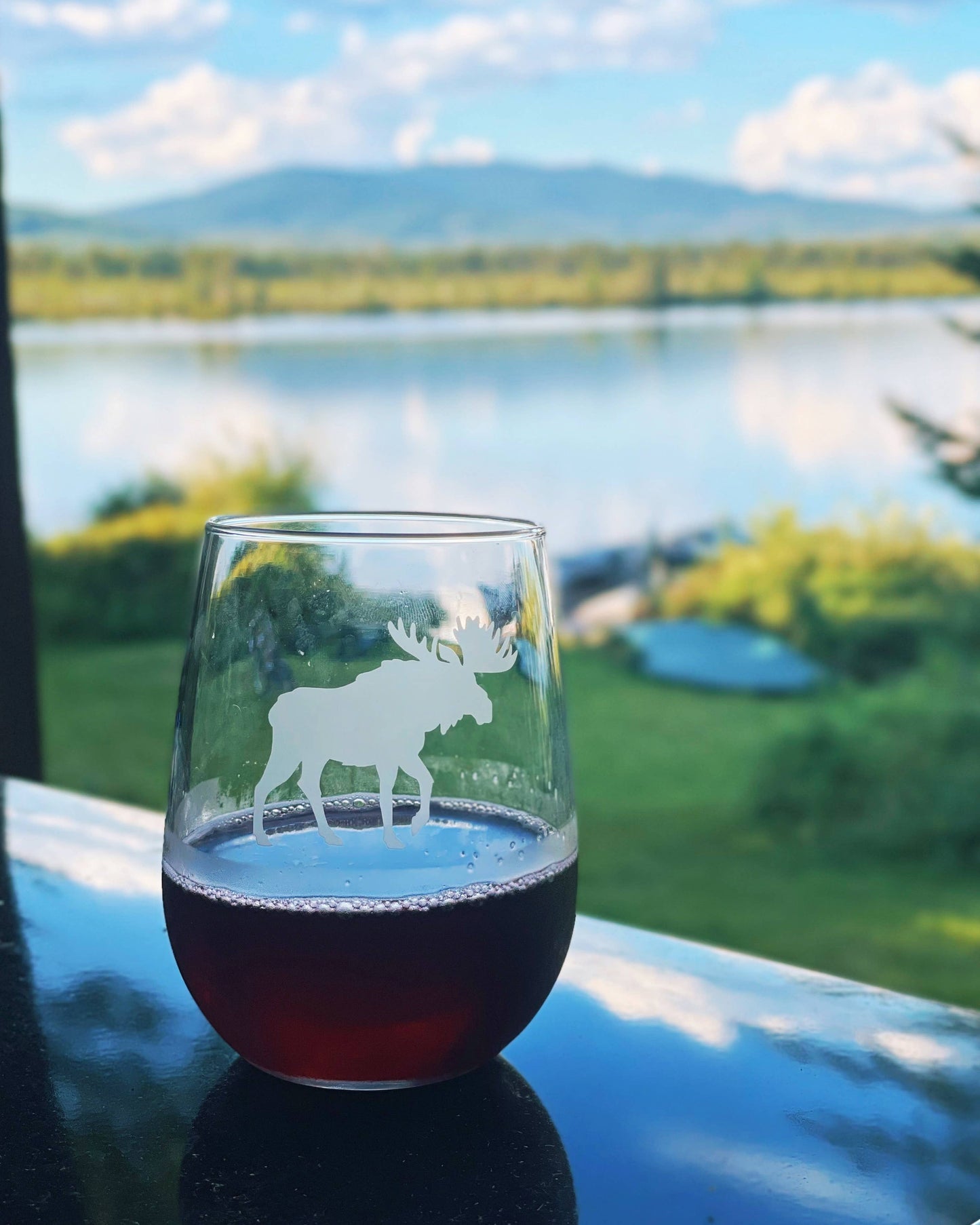 Wine Glass - Woodland Etched Stemless