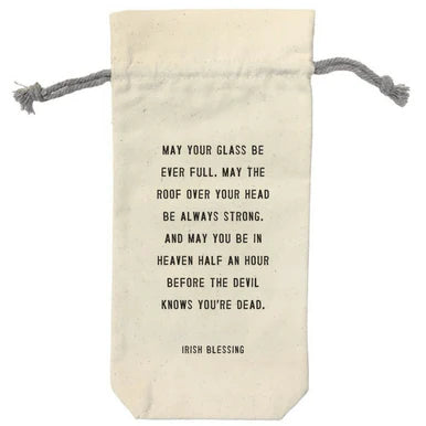 Wine Bag - Canvas with Quote