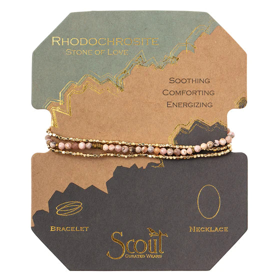 Bracelet/Necklace - Delicate Stone Wrap