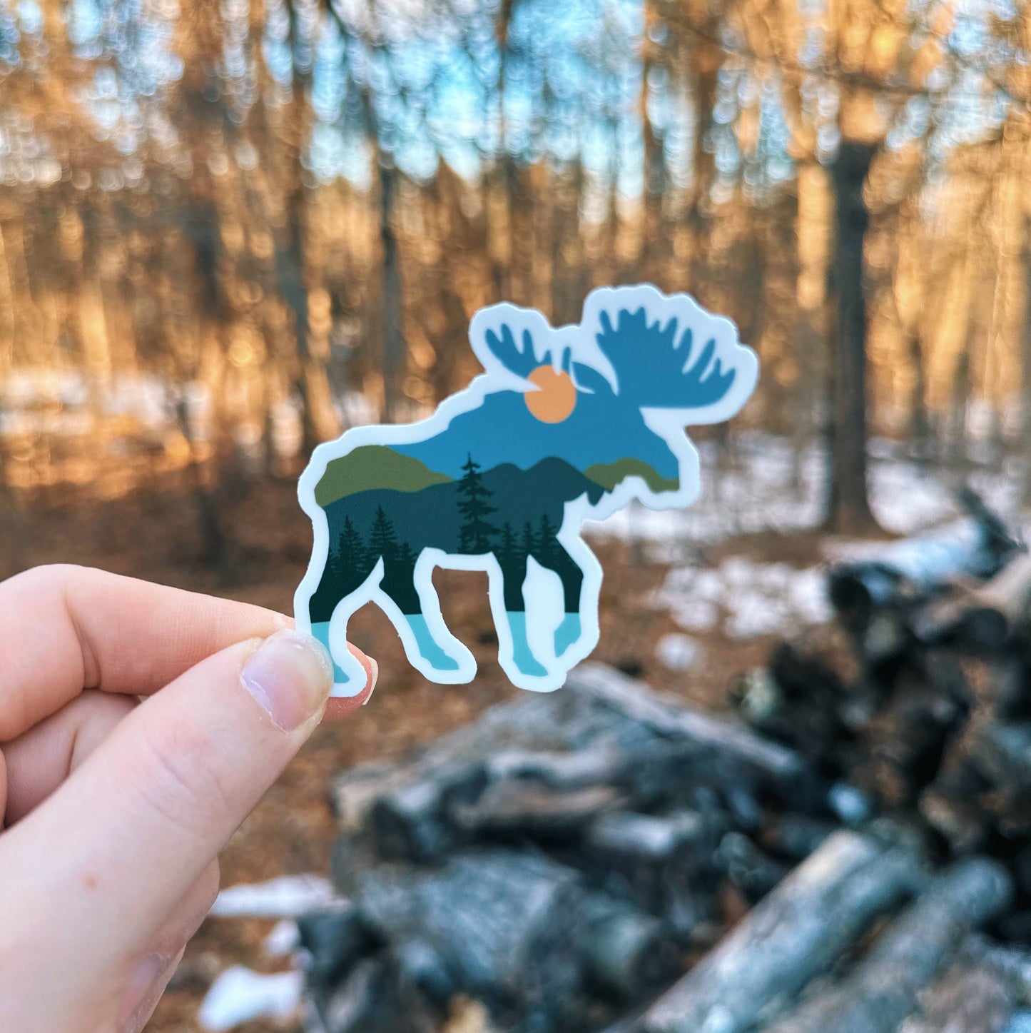Sticker - Moose + Mountains