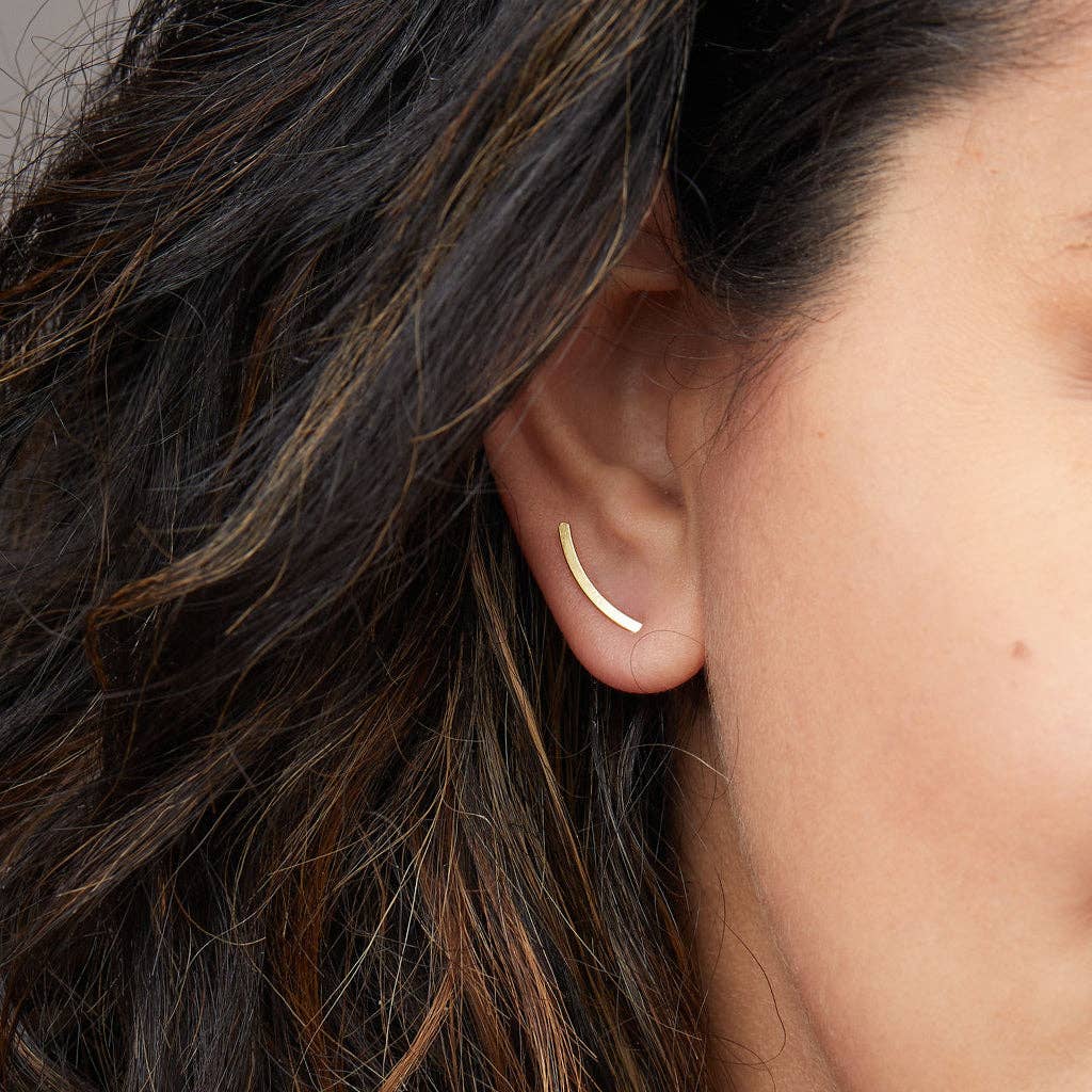 Earrings - Comet Curve/Gold Vermeil