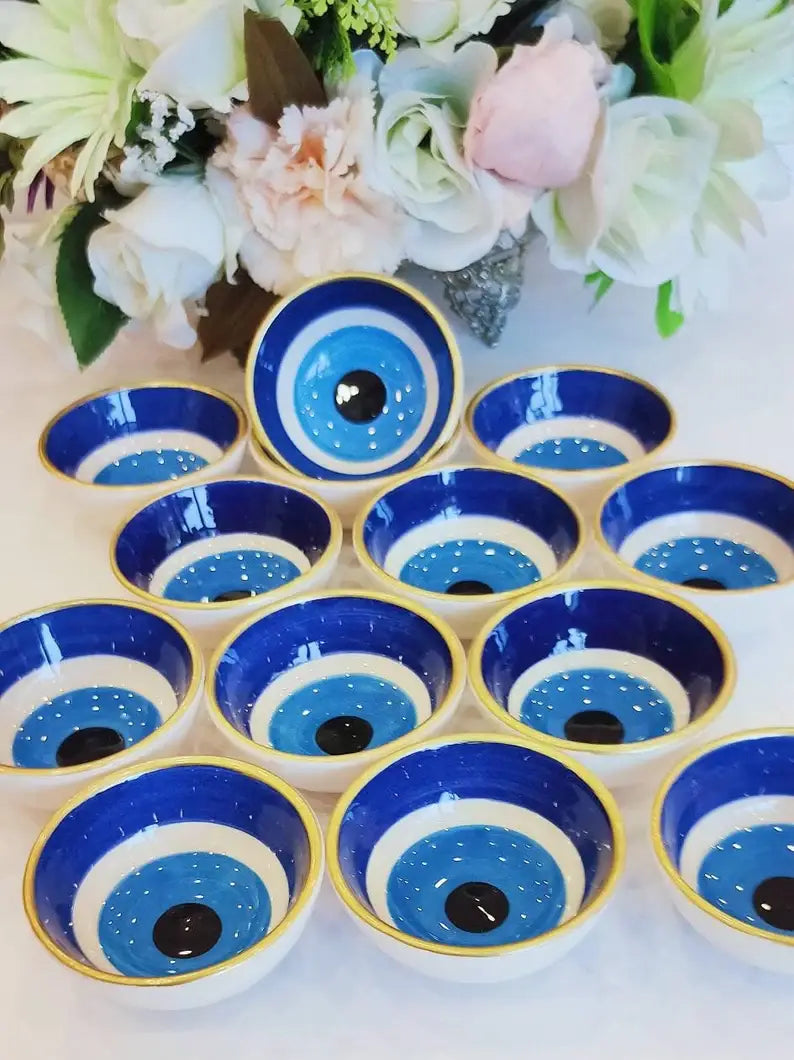 Bowl - Evil Eye Ceramic Pottery