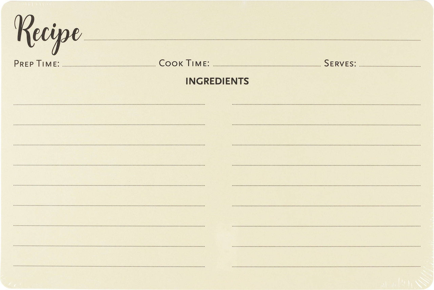 Recipe Card Refill Pack (50 cards)