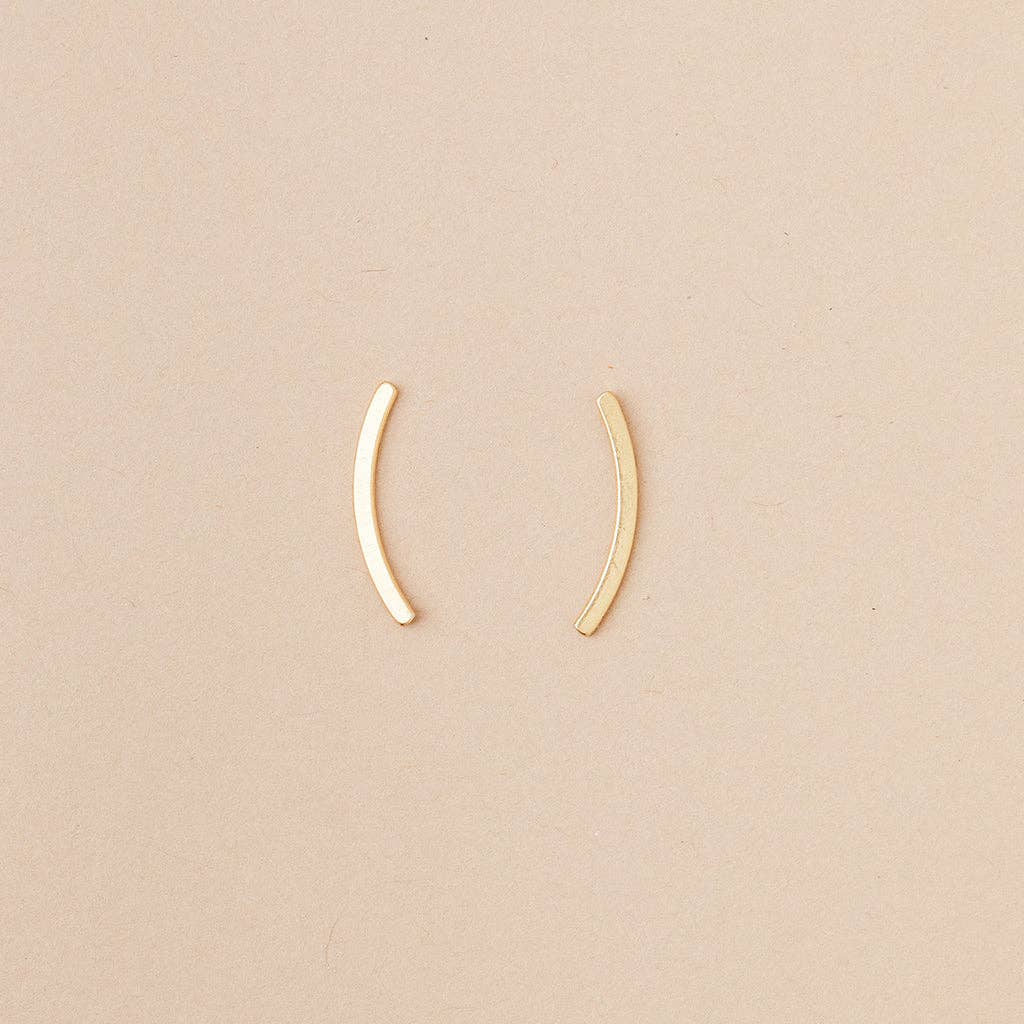 Earrings - Comet Curve/Gold Vermeil