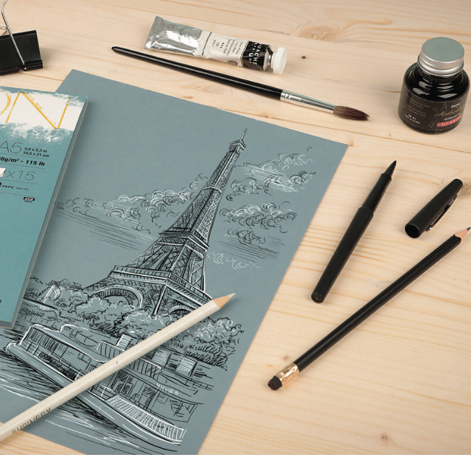 Art Supplies - Paint'on Mixed Media Pads - 250g - Six Colors - Three Sizes