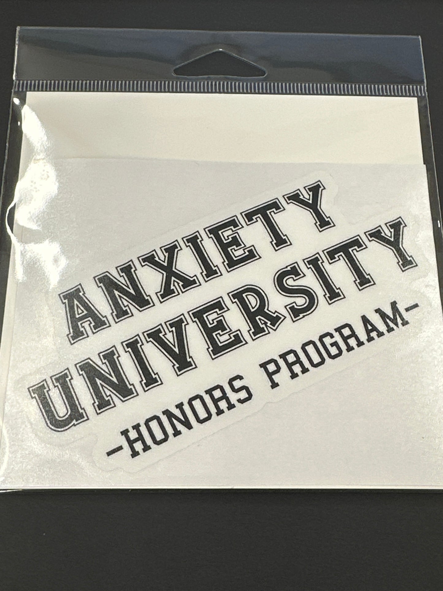 Sticker Lg - Anxiety University -Honors Program-