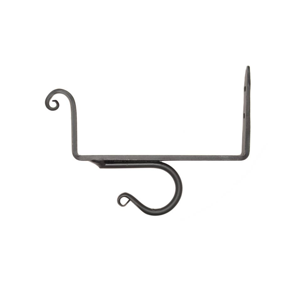 Wrought Iron - Shelf Curtain Brackets Set of 2 - 6"