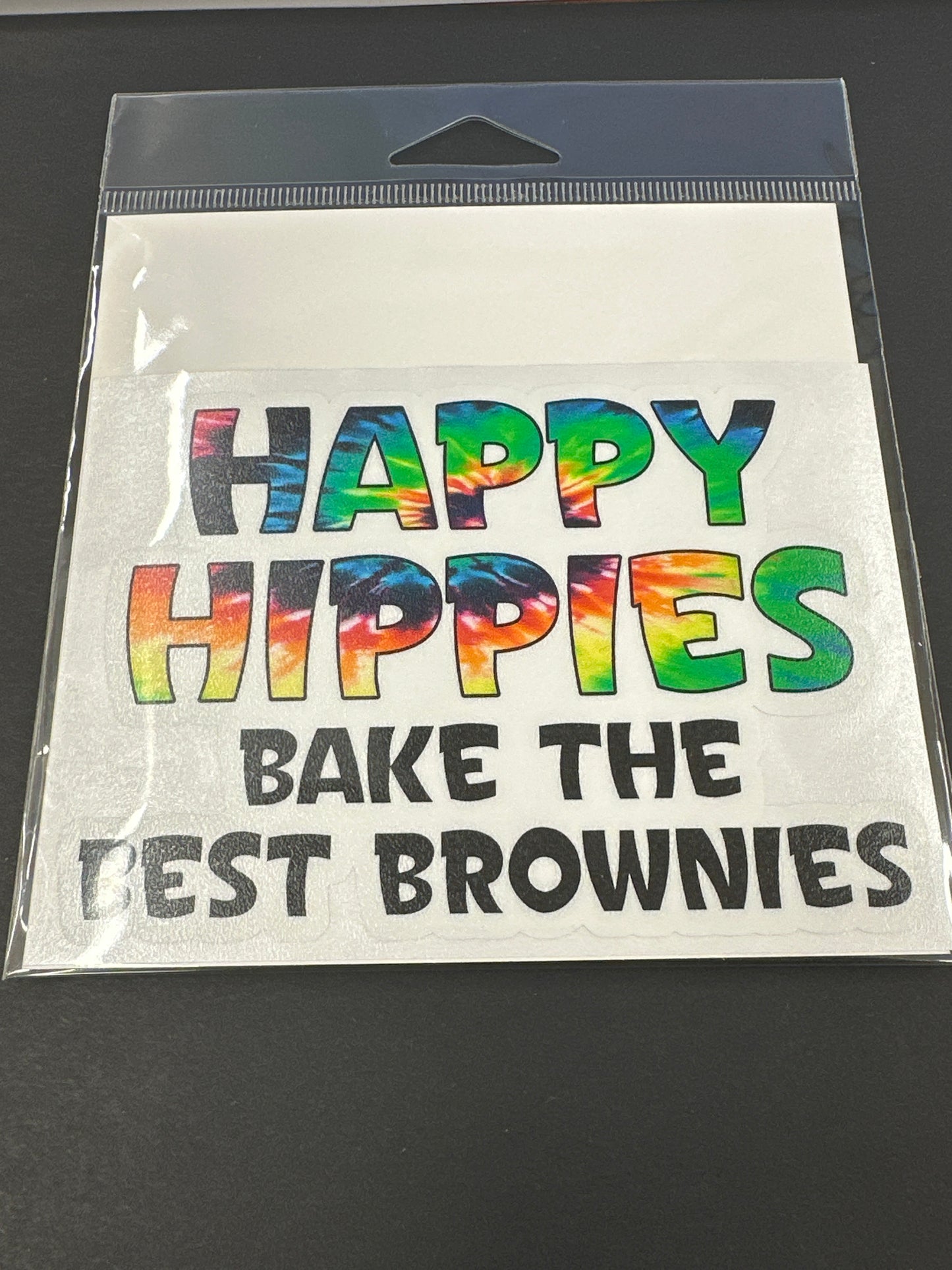 Sticker Lg - Happy Hippies - Tie Dye