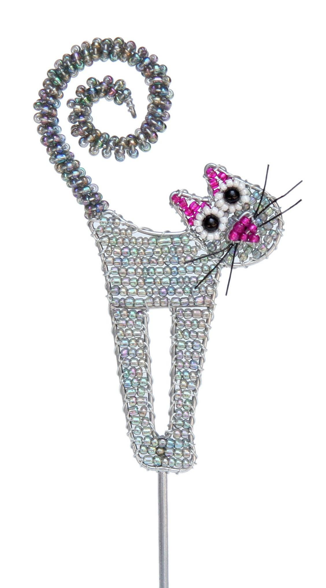 Beaded - Pot Stake - Cat
