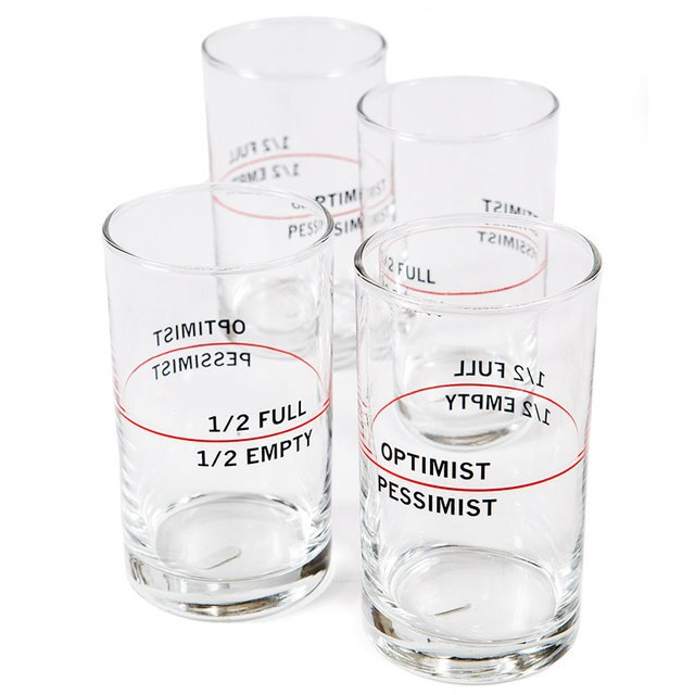Glass with Half Full and Half Empty
