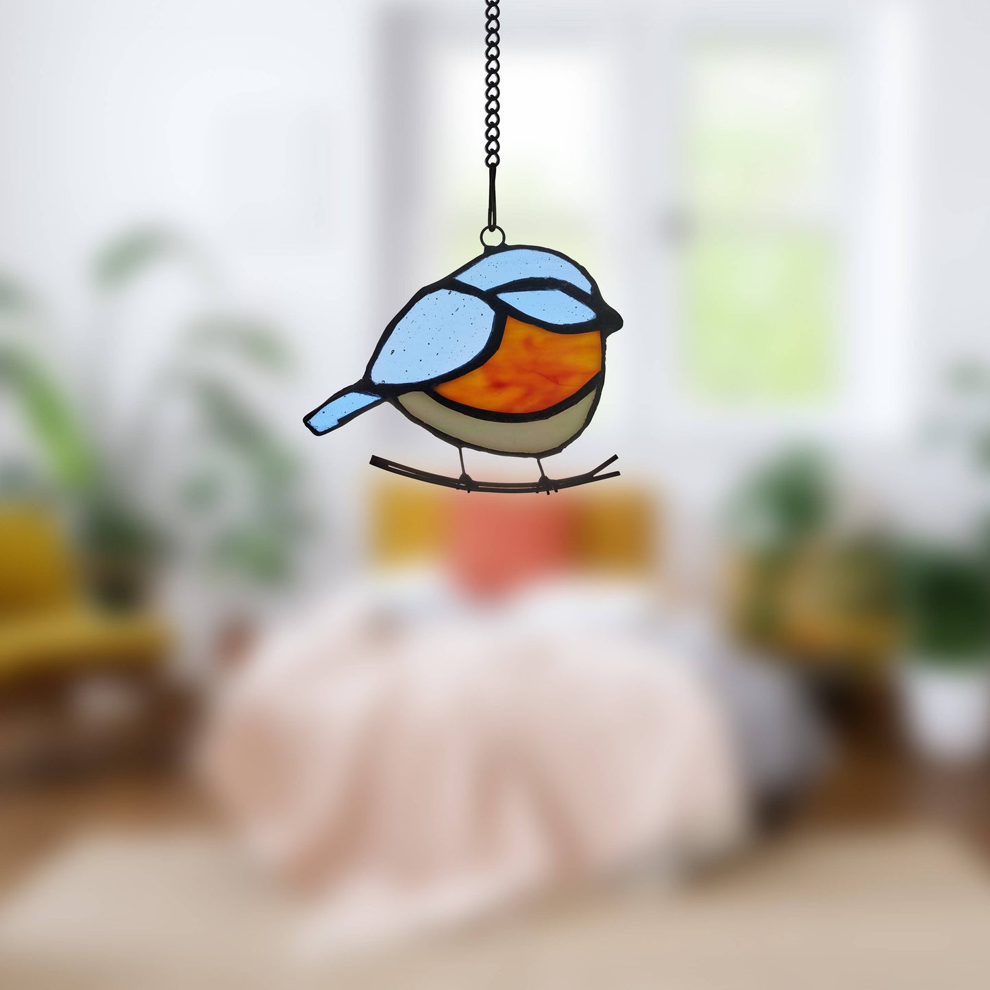 Stained Glass - Single Blue Bird