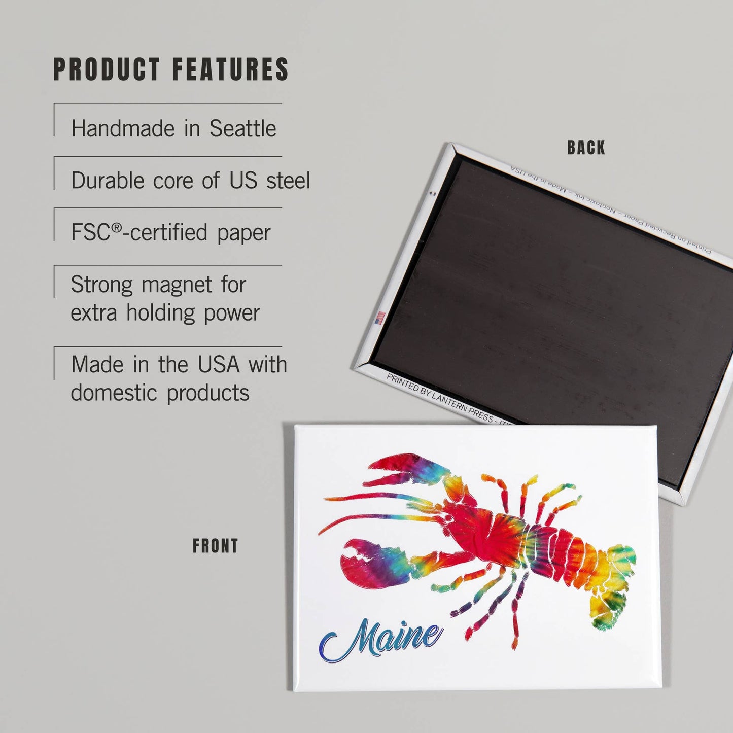 Magnet - Maine - Lobster, Tie Dye