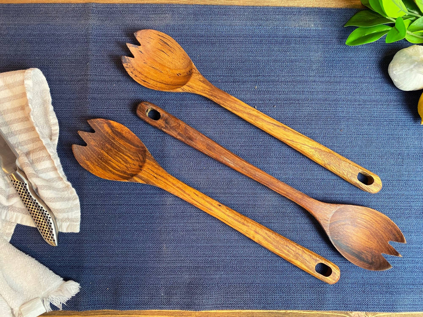 Rustic Handle Wooden Salad Serving Spork