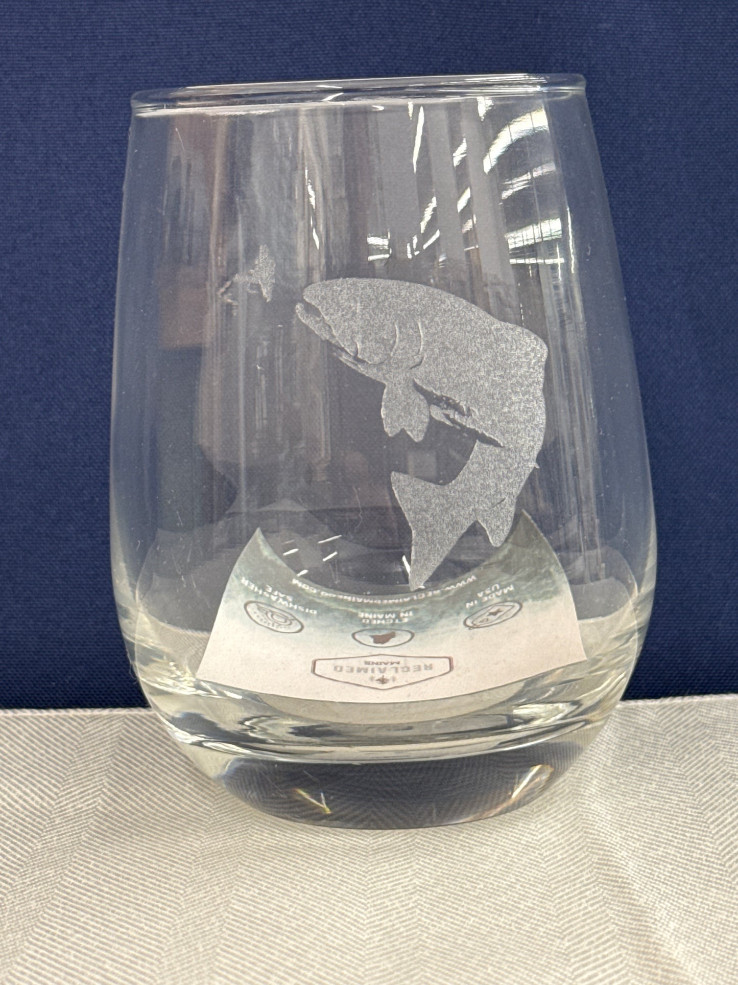 Wine Glass - Woodland Etched Stemless