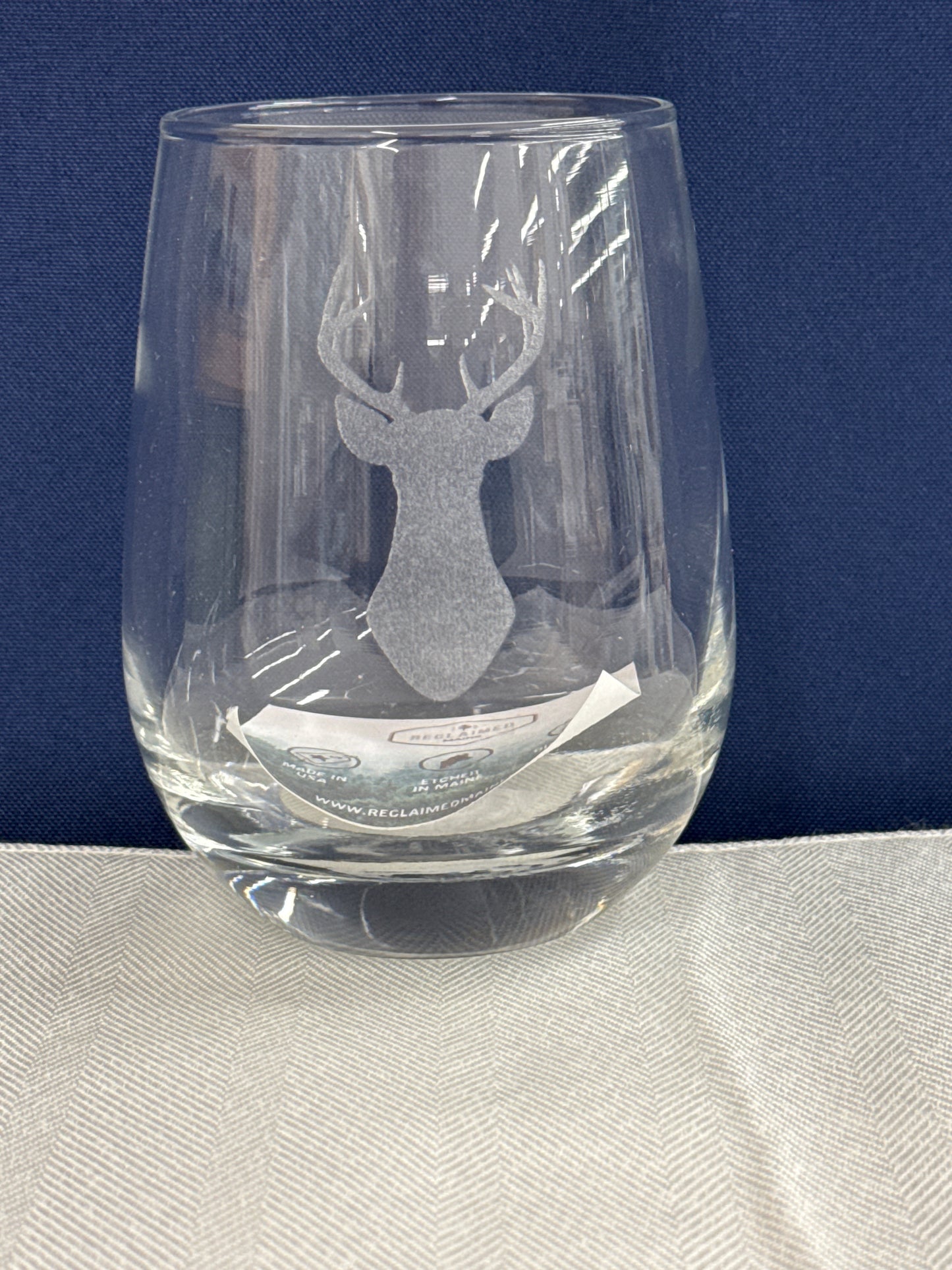 Wine Glass - Woodland Etched Stemless