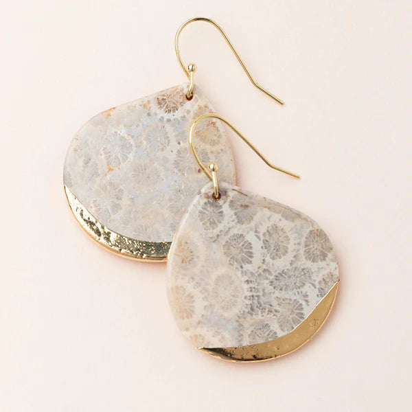 Earrings - Dipped Stone Teardrop