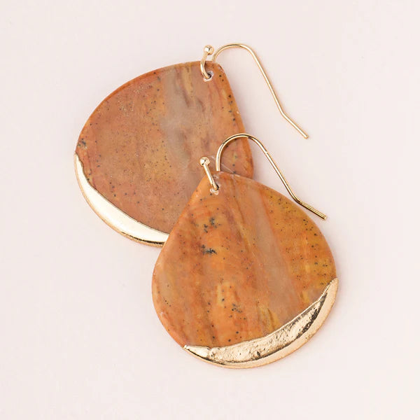 Earrings - Dipped Stone Teardrop