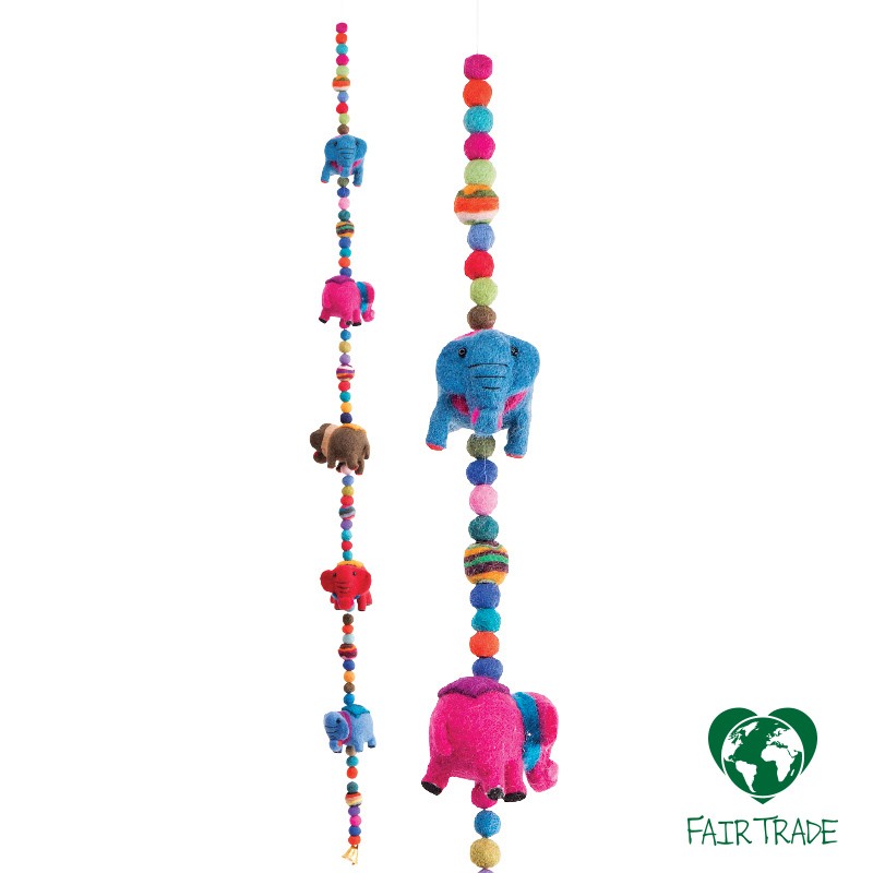 Felt Elephant Garland