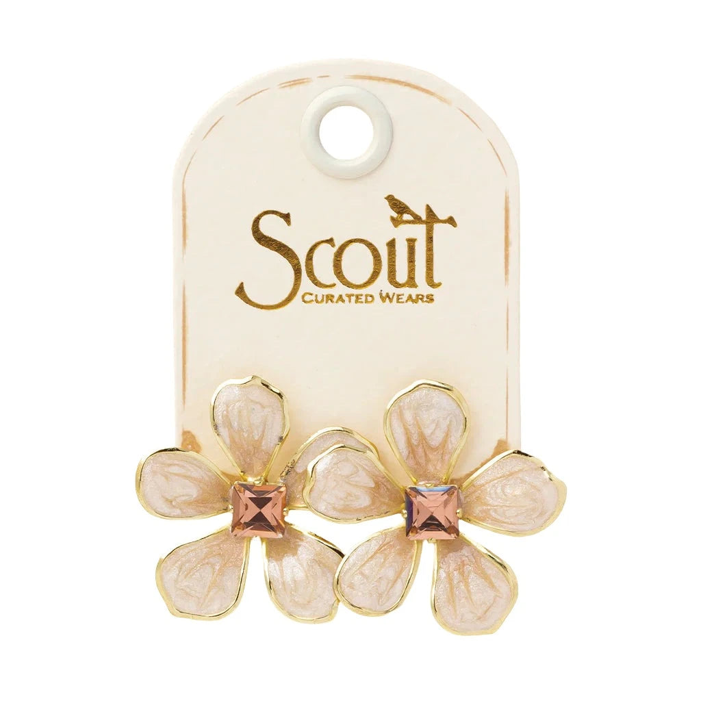 Earrings - Sparkle Shine Enamel Flower