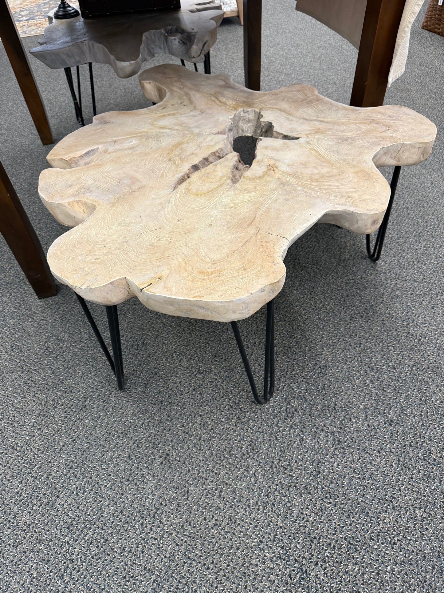 Table - Farmhouse Teak Wood - Light/Ash