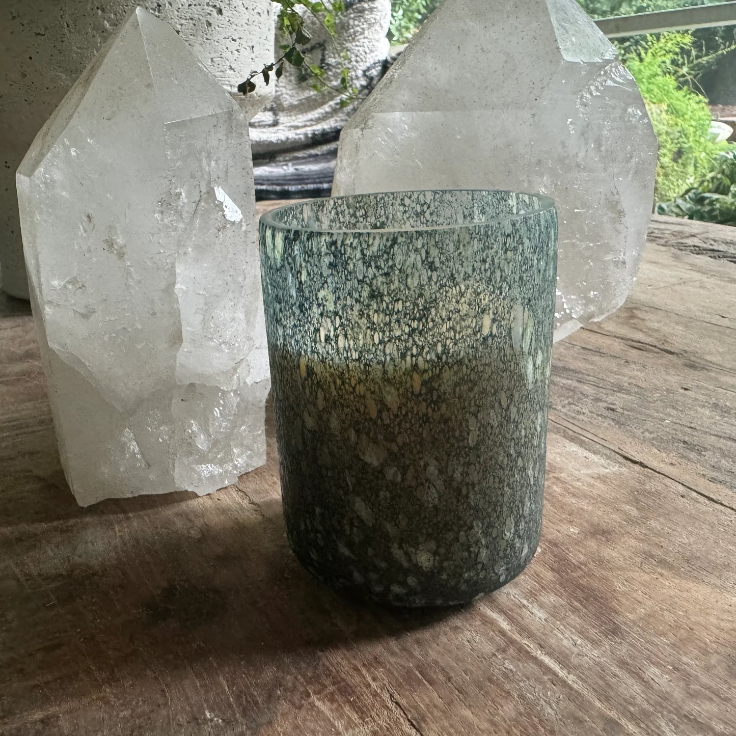 Nag Champa Textured Glass Candles - Assorted
