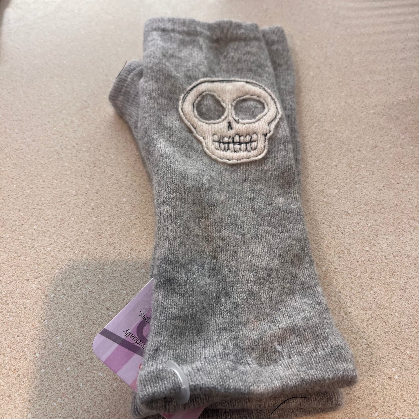 Cashmere Hand Warmers - Skull