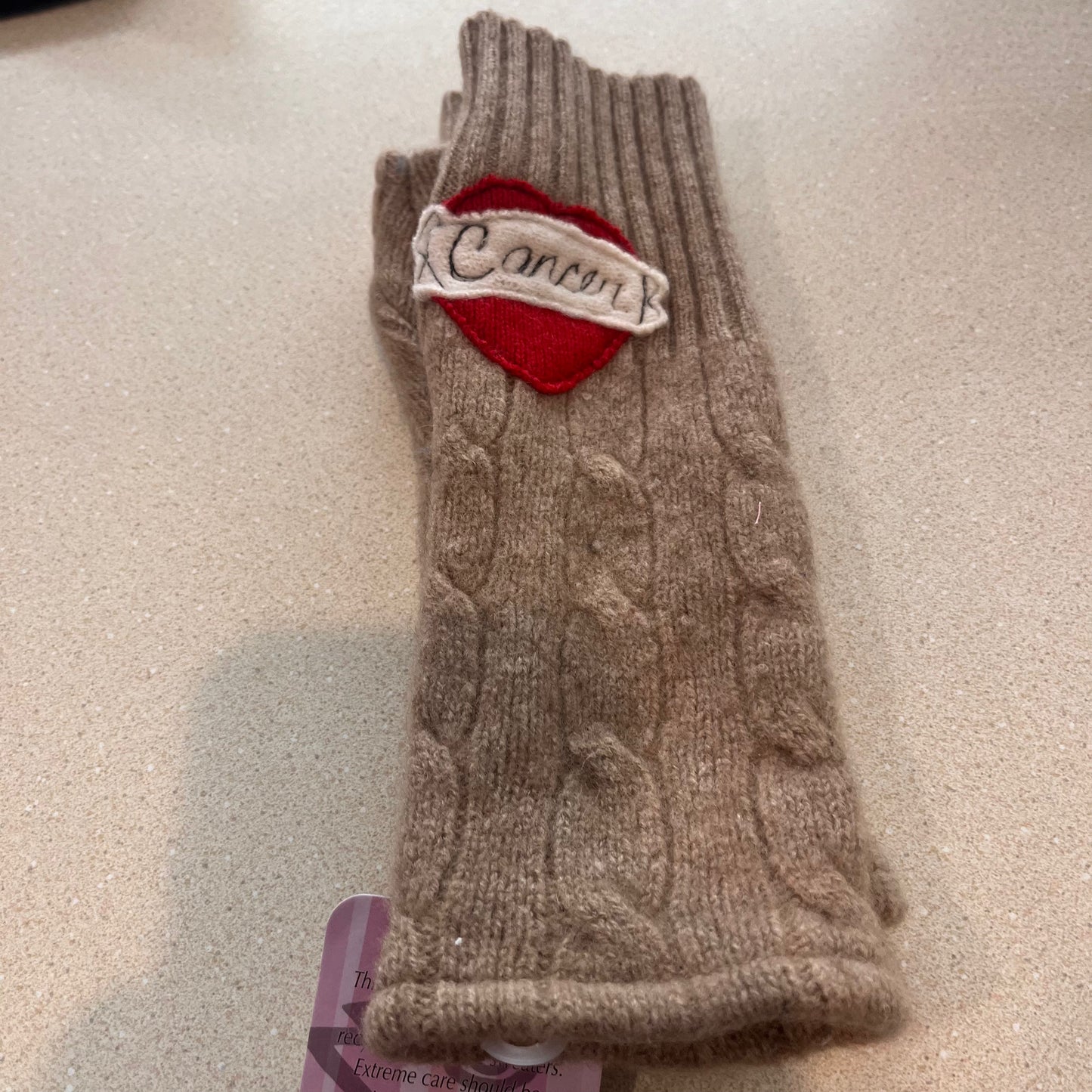 Cashmere Hand Warmers - F*ck Cancer