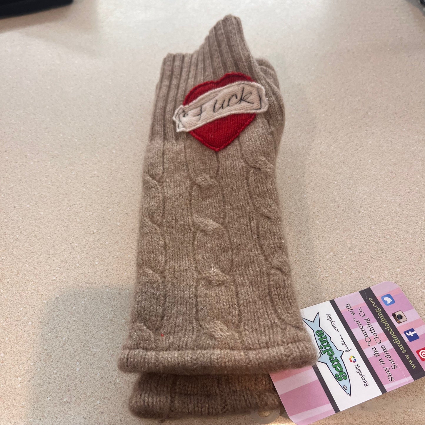Cashmere Hand Warmers - F*ck Cancer