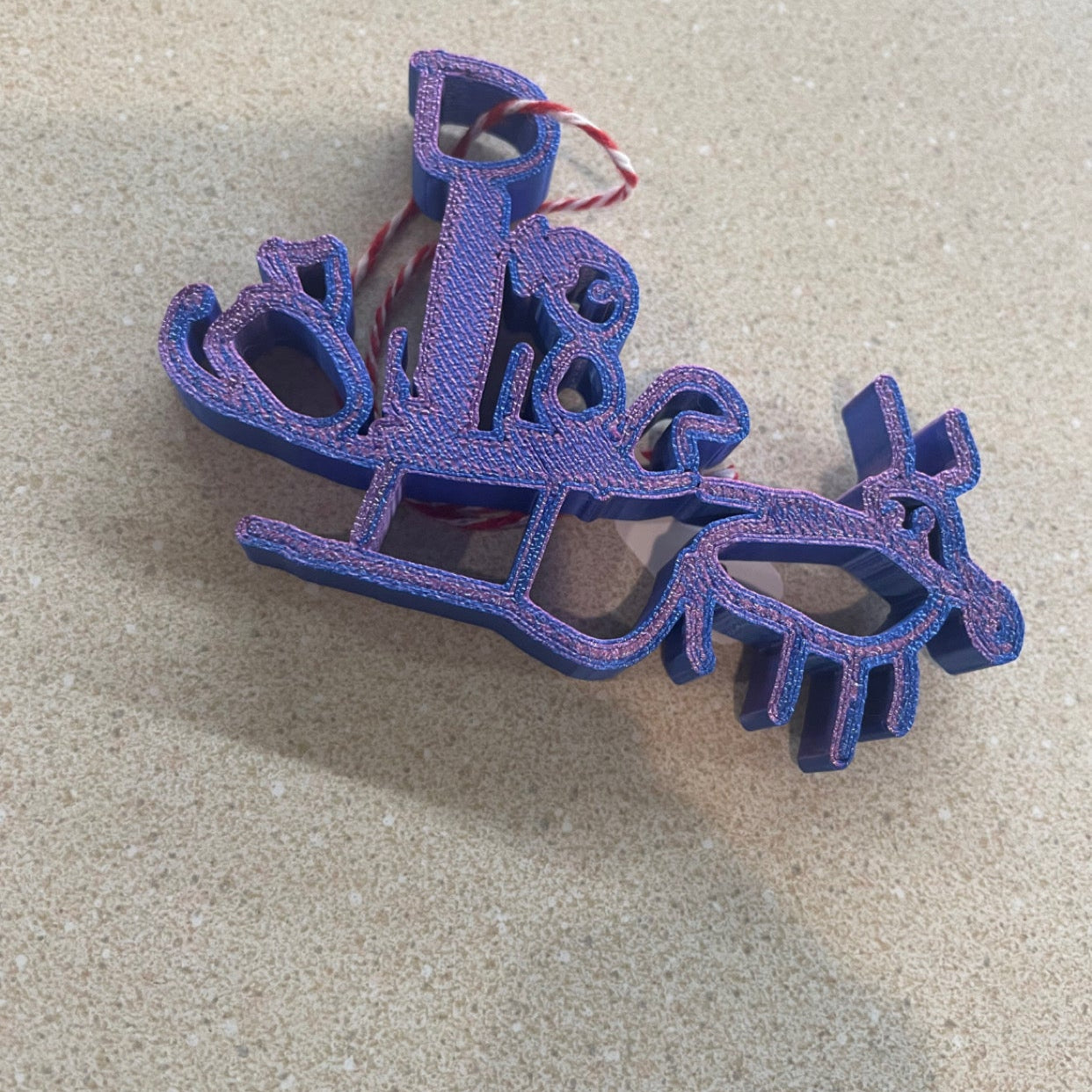 Ornament - 3D Printed - Sleigh