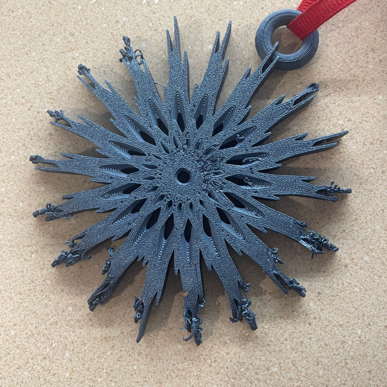 Ornament - 3D Printed - Snowflake