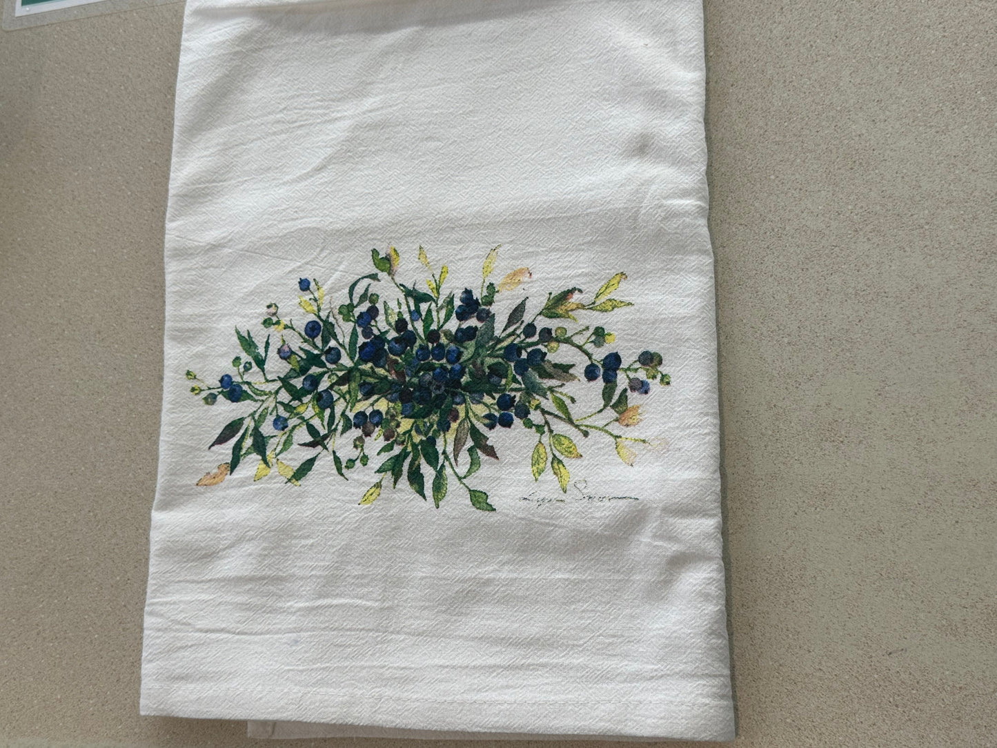 Lyn Snow - Tea Towel - Blue