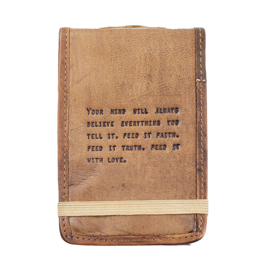 Journal - Leather - Sm. with Quote