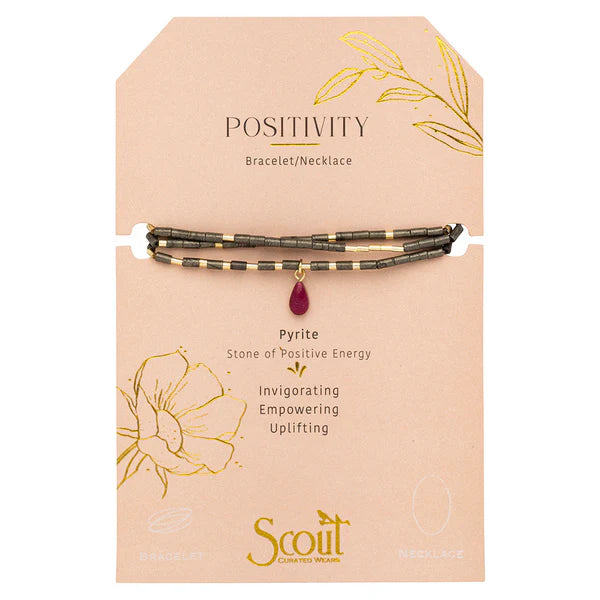 Positivity Teardrop Stone Wrap