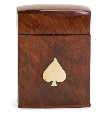 Wood Crafted Playing Card Set in Wooden Box