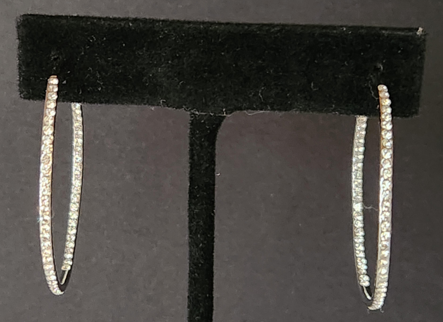 Earrings - Silver Medium Hoop