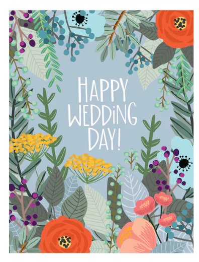 Card - Wedding - Floral Happy