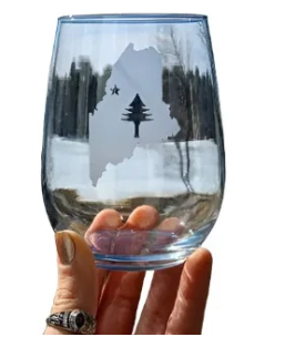 Wine Glass - Woodland Etched Stemless