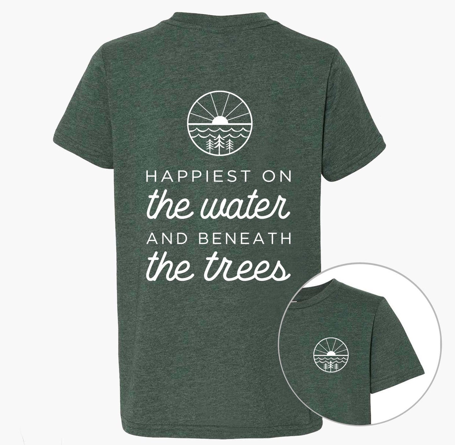 T-Shirt - Happiest Outdoors - Heathered Navy