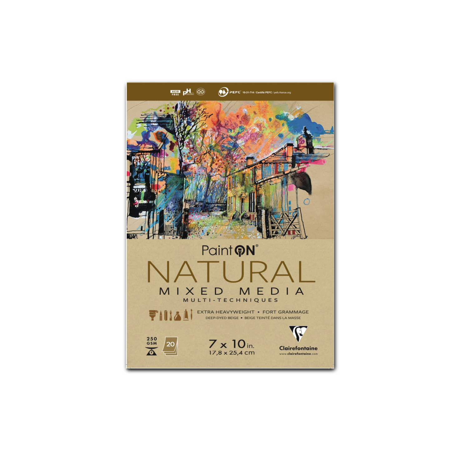 Art Supplies - Paint'on Mixed Media Pads - 250g - Six Colors - Three Sizes