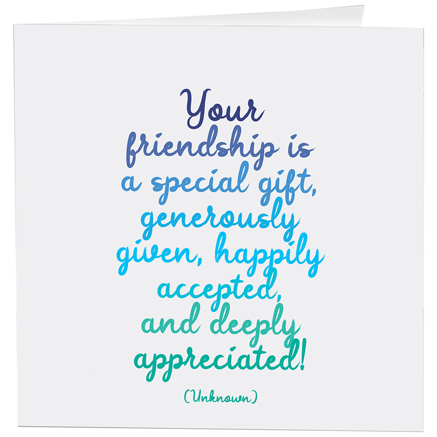 Card - Friendship Is Special - Friendship - (Unknown)
