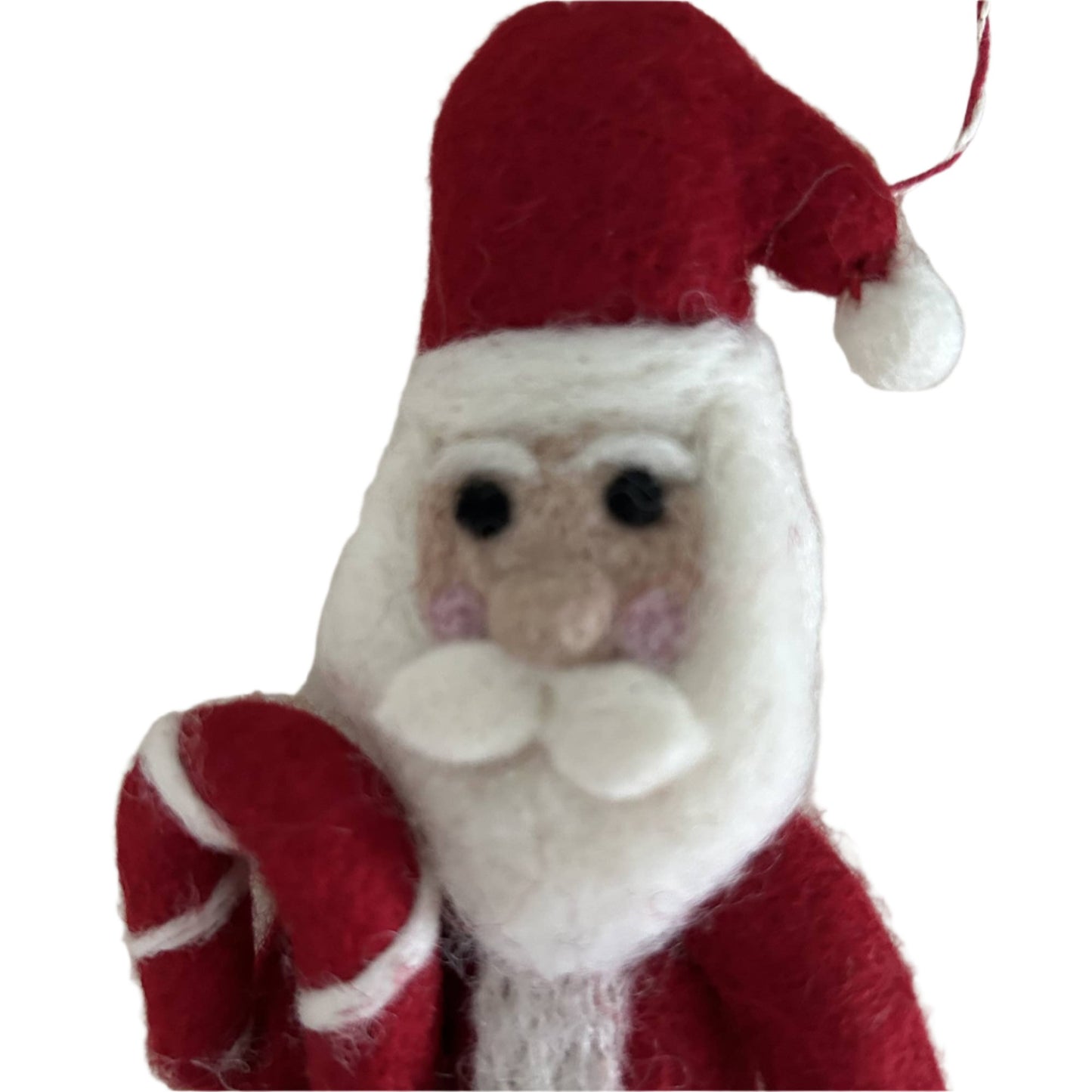 Handmade Felt "Santa & Candy Cane" ornament